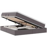 Krevet s madracem i skladištem Siva 180 x 200 cm Lažna koža | shoptok.hr