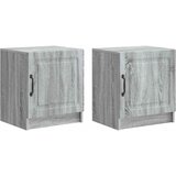 Noćni ormar 2 pcs Siva sonoma 43 x 34,5 x 47 cm | shoptok.hr