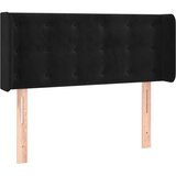  Uzglavlje s ušima crno 103x16x78/88 cm baršunasto | shoptok.hr