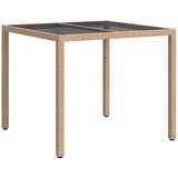  Stol za vrt Bež 90 x 90 x 75 cm poliratan | shoptok.hr