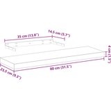  Plutajuće police 4 kom 80x23,5x4 cm od konstruiranog drva | shoptok.hr
