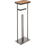 FIVE držač toaletnog papira i mobitela samostojeći 18x12x59.2cm metal crni