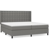 Maison Chic Box spring postelja - Vzmetna postelja z vzmetnico temno siva 200x200 cm blago SL13464, (21905925) | Shoptok.si