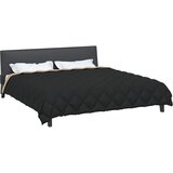  Zimska pokrivača Crna i taupe 240 x 260 cm Mikrovlakna | shoptok.hr