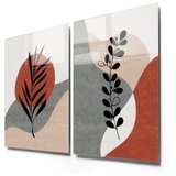 WALLXPERT dekorativna slika od kaljenog stakla (2 komada) 1993 30 x 45 | ePonuda.com