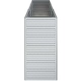 vidaXL Povišena vrtna gredica 240 x 40 x 77 cm pocinčani čelik srebrna | shoptok.hr
