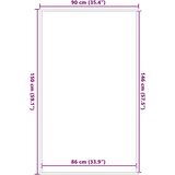 vidaXL Predpražnik črtast črn in siv 90x150 cm | Shoptok.si