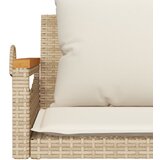  Klupa za ljuljanje s jastucima bež 109x62x40 cm od poliratana | Eponuda.com