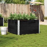 vidaXL Vrtna sadilica crna 100x100 cm od masivne borovine | shoptok.hr