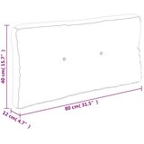  Jastuci za palete 2 kom crni od tkanine Crna 80 x 80 x 12 cm | Shoptok.si