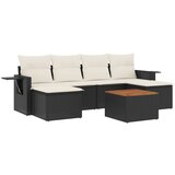 Maison Chic Seti vrtnega pohištva - Vrtna garnitura - Vrtni pohištvo set 7-delna z blazinami črn poli ratan, (21801360) | Shoptok.si