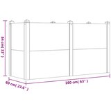  Povišena vrtna gredica 160x60x84 cm od masivnog bagremovog drva | shoptok.hr