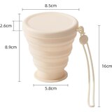 INF Zložljiv silikonski lonček - 200 ml prenosni zložljivi lonček za potovanja White, (21780850) | Shoptok.si