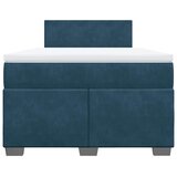 Krevet s oprugama i madracem plavi 120 x 200 cm baršun | Eponuda.com