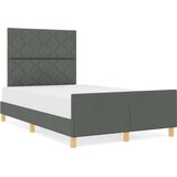 vidaXL Temno siva tkaninska postelja 120x190 cm | Shoptok.si