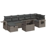 vidaXL 8-dijelni set vrtnih sofa od poliratana s jastucima sivi | shoptok.hr
