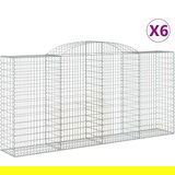  Lučne gabionske košare 6 kom 300x50x140/160cm pocinčano željezo | shoptok.hr