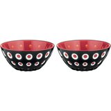 guzzini Komplet 2 skled Ø12 cm LE MURRINE - črna / bela / rdeča Cene