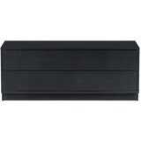 WOOOD Črna TV omarica iz masivnega bora 100x40 cm Finca – | Shoptok.si