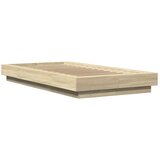 vidaXL Posteljni okvir sonoma hrast 100x200 cm inženirski les | Shoptok.si