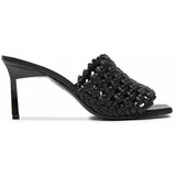 Calvin Klein Natikači Heel Mule Sandal 70 Latt HW0HW02144 Črna
