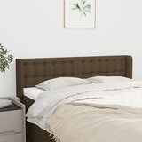  Uzglavlje s ušima tamnosmeđe 147x16x78/88 cm od tkanine | shoptok.hr
