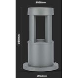  LED spoljna lampa LED/10W/230V 25cm 3000K IP65 siva | Eponuda.com