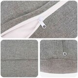  Jastuk s jastukom HEERLEN 6 kom. Oblačnosiva Tkanina - Siva tkanina oblak Ø 30 cm 6 | shoptok.hr