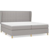  Krevet s oprugama i madracem svjetlosivi 200 x 200cm od tkanine | shoptok.hr
