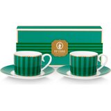 Pip Studio Love Birds - komplet dveh skodelic za espresso in krožnikov - zelena Cene