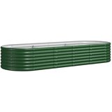  Povišena vrtna gredica od pocinčanog čelika 224 x 80 x 36 cm zelena | shoptok.hr