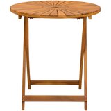  Preklopni vrtni stol Prirodna Ø70 x 75 cm Čvrsto drvo akacije | shoptok.hr