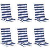  Jastučić za van 6 pcs Plava i bijela 120 x 50 x 7 cm Tkanina | shoptok.hr