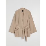 Sinsay Pamučni kimono s tkanim pojasom | shoptok.hr
