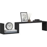  Zidne police 2 kom crne 100 x 15 x 20 cm konstruirano drvo | shoptok.hr