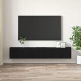 vidaXL set TV kabineta Crni hrast Konstruirano drvo Srednji TV kabinet | shoptok.hr