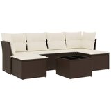  7-dijelni set vrtnih sofa od poliratana s jastucima smeđi | shoptok.hr
