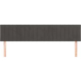  Posteljno vzglavje 2 kosa temno siv 100x5x78/88 cm žamet, (20735056) | Shoptok.si