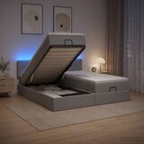  Krevet od pjene s madracem i LED-om Svjetlosiva 200 x 200 cm | shoptok.hr