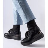 Gemre Black sock wedge boots Rochon | Shoptok.si