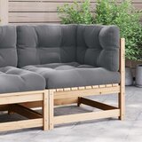  Vrtna kutna sofa sa sivim jastucima od masivne borovine | Eponuda.ba
