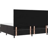  LED Box Spring Krevet s uzglavljem Crna 200 x 200 cm Baršun | shoptok.hr