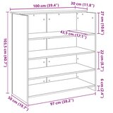  Recepcijski stol crni hrast 100x50x103,5 cm inženjerski drvo | shoptok.hr