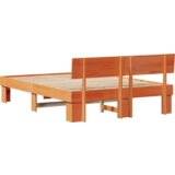  Krevetna konstrukcija s uzglavljem Voštano smeđa 150 x 200 cm | shoptok.hr