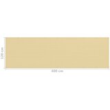 Balkonski zastor bež 120 x 400 cm HDPE | shoptok.hr