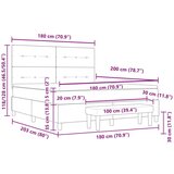  Krevet s opružnom podlogom s madracem i klupom tamnosiva 180x200 cm tkanina | shoptok.hr