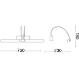 Ideal Lux - LED svetlo za slike BOW LED/8W/230V 76 cm CRI 90 zlatna | Eponuda.com