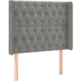 Maison Chic vzglavna omarica - nočna omarica - posteljna omarica z ušesi svetlo sivo 103x16x118/128 cm žamet, (21709538) | Shoptok.si