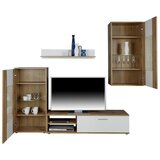 Mömax Dnevni Regal Lido, Barva Hrasta, Bela, Led | Shoptok.si