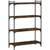 Maison Chic Knjižna omara - Knjižni regal 4-nadstropna dimljen hrast 80x30x120 cm inž. les, (21724616) Cene